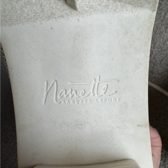 Nannette Lepore Anais Bootie Rhinestone in Winter White Size Womens 7M - Picture 12 of 12